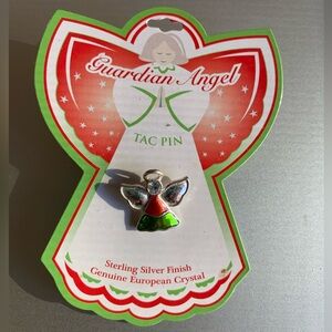 Guardian Angel Tac Pin with Silver Finish